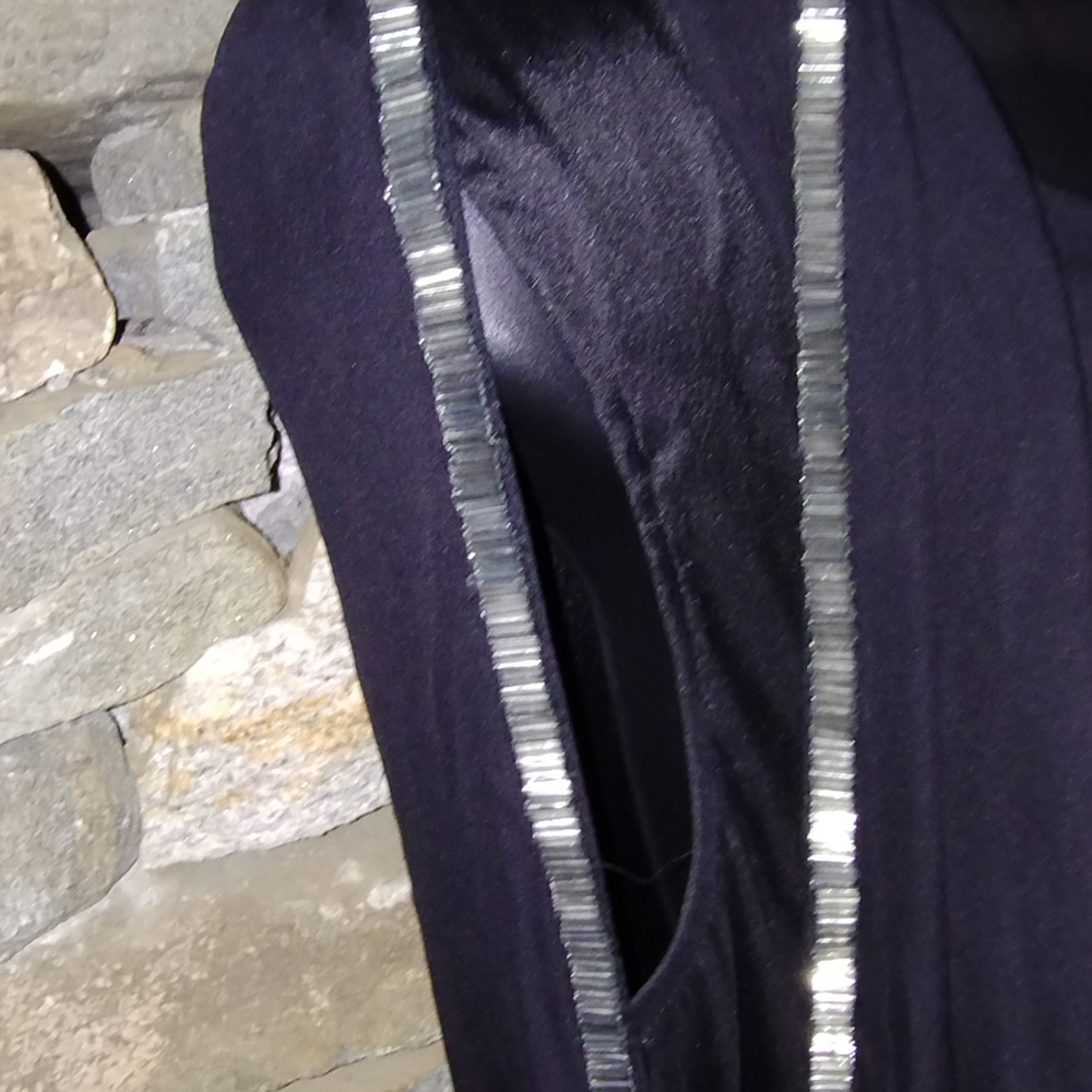 Parker Retro Flapper Black silk and gold sequin dress, size M NWT Size M - Picture 4 of 10